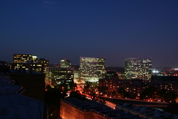 Rosslyn at Night - photo credit Courtesy of Arlington Economic Development